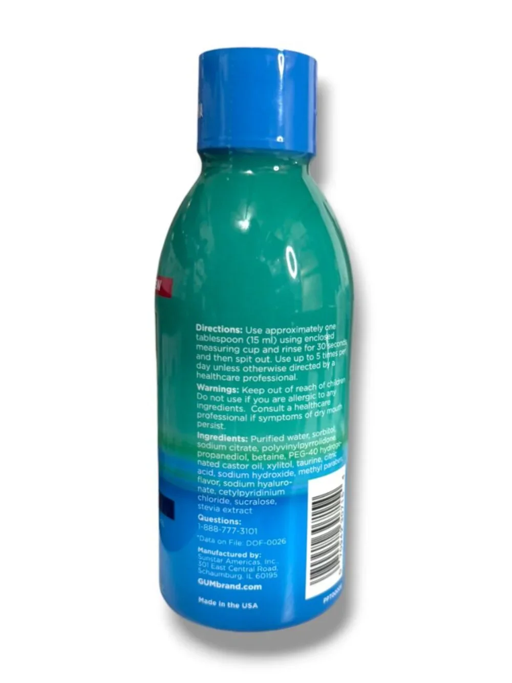1 x GUM Hydral Dry Mouth Relief Oral Rinse Mouthwash Gentle Mint 2022